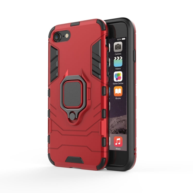 PC + TPU Shockproof Protective Case for iPhone 8 Plus & 7 Plus, with Magnetic Ring Holder