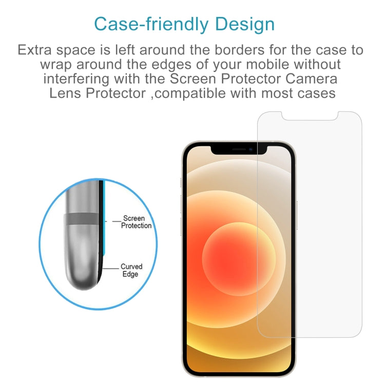 For iPhone 12 / 12 Pro 10pcs 0.26mm 9H 2.5D Tempered Glass Film (Slotted), For iPhone 12 / 12 Pro