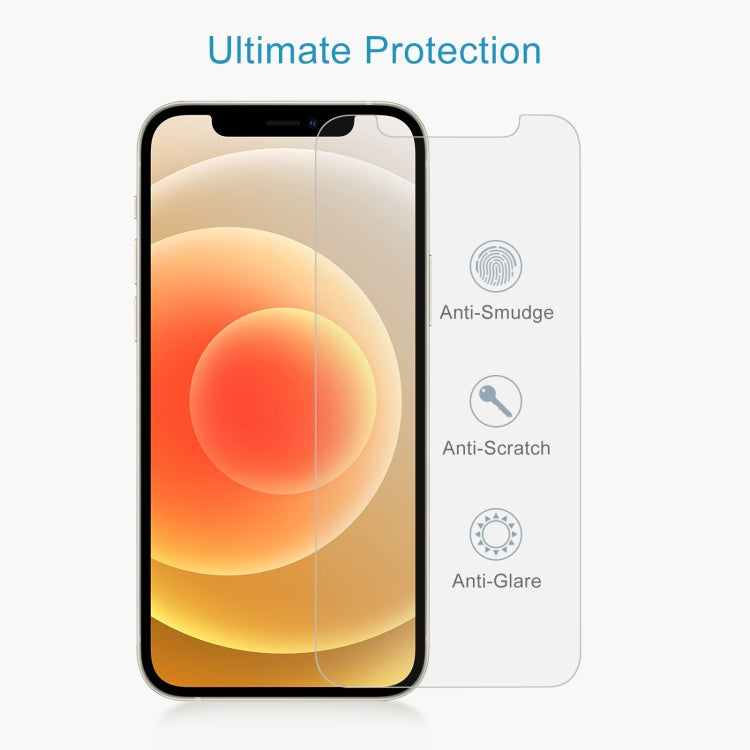For iPhone 12 / 12 Pro 10pcs 0.26mm 9H 2.5D Tempered Glass Film (Slotted), For iPhone 12 / 12 Pro
