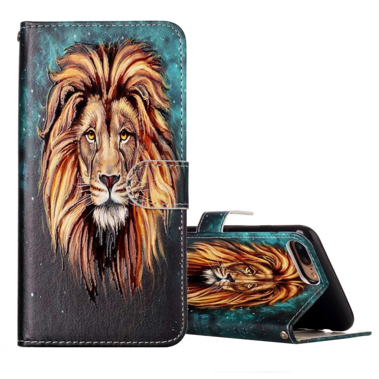 For iPhone 8 Plus & 7 Plus Embossed Horizontal Flip Leather Case with Holder & Card Slots & Wallet & Photo Frame