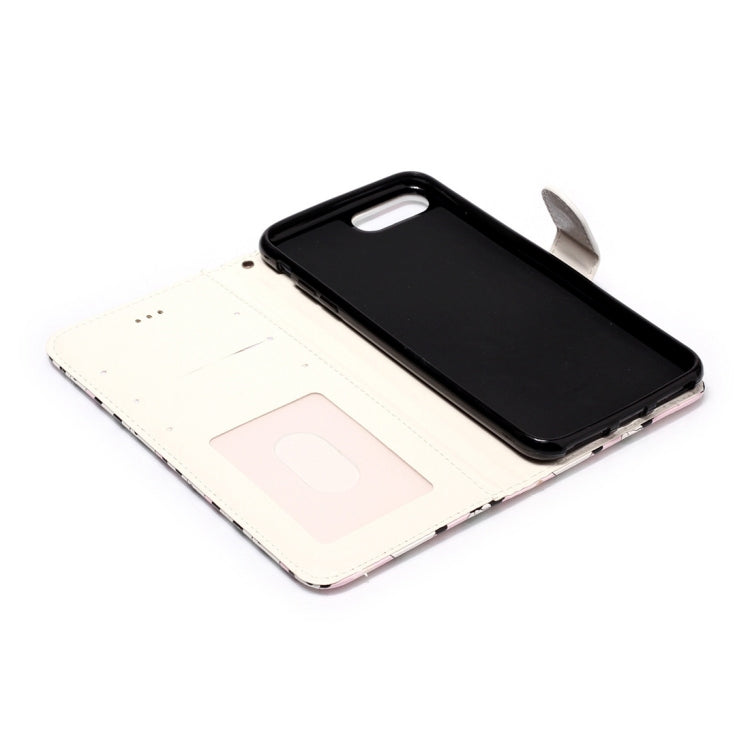 For iPhone 8 Plus & 7 Plus Embossed Horizontal Flip Leather Case with Holder & Card Slots & Wallet & Photo Frame
