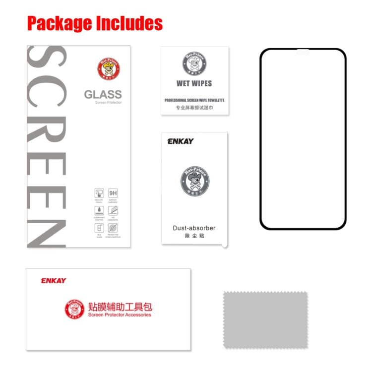For iPhone XS Max ENKAY Hat-Prince 0.2mm 9H 2.5D Full Screen Tempered Glass Film