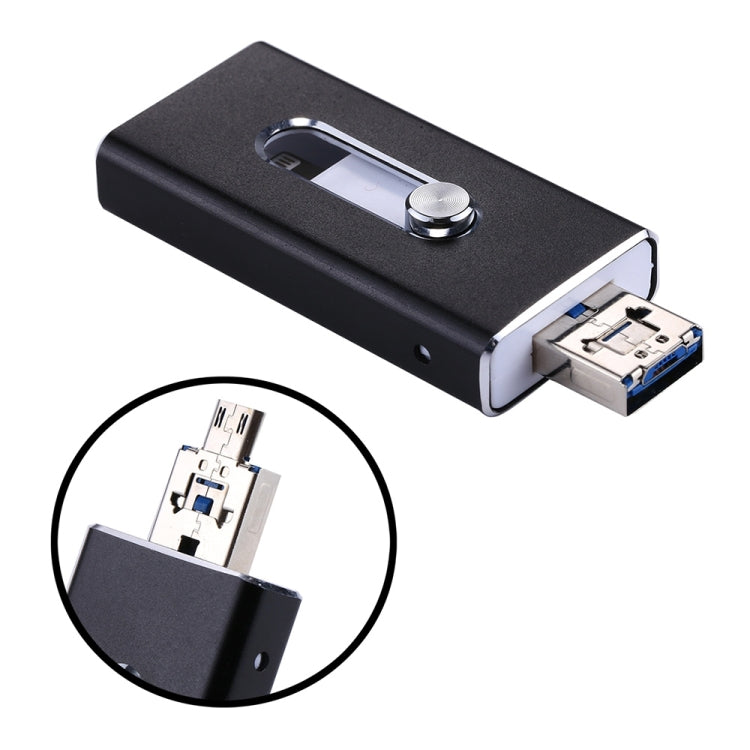 RQW-02 3 in 1 USB 2.0 & 8 Pin & Micro USB 16GB Flash Drive