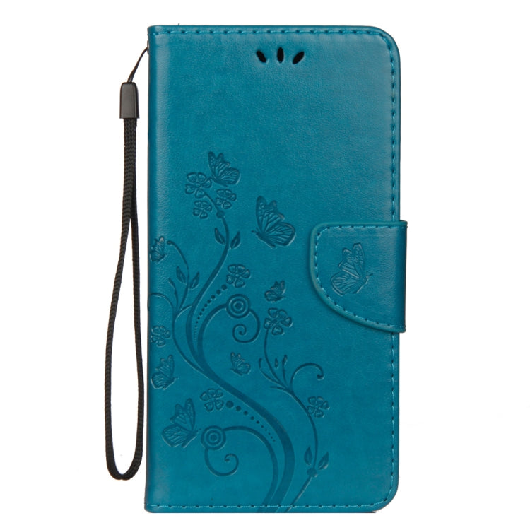 For iPhone XR Embossed Butterfly Pattern Horizontal Flip Leather Case with Card Slot & Holder & Wallet & Lanyard