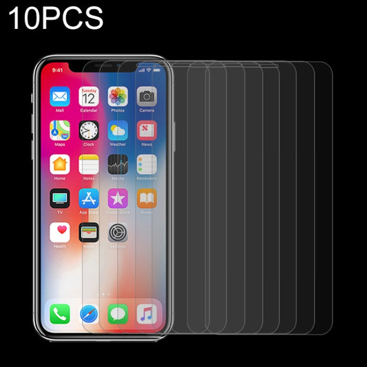 For iPhone XS / X 10pcs 9H 2.5D Tempered Glass Film, For X & XS(10pcs)