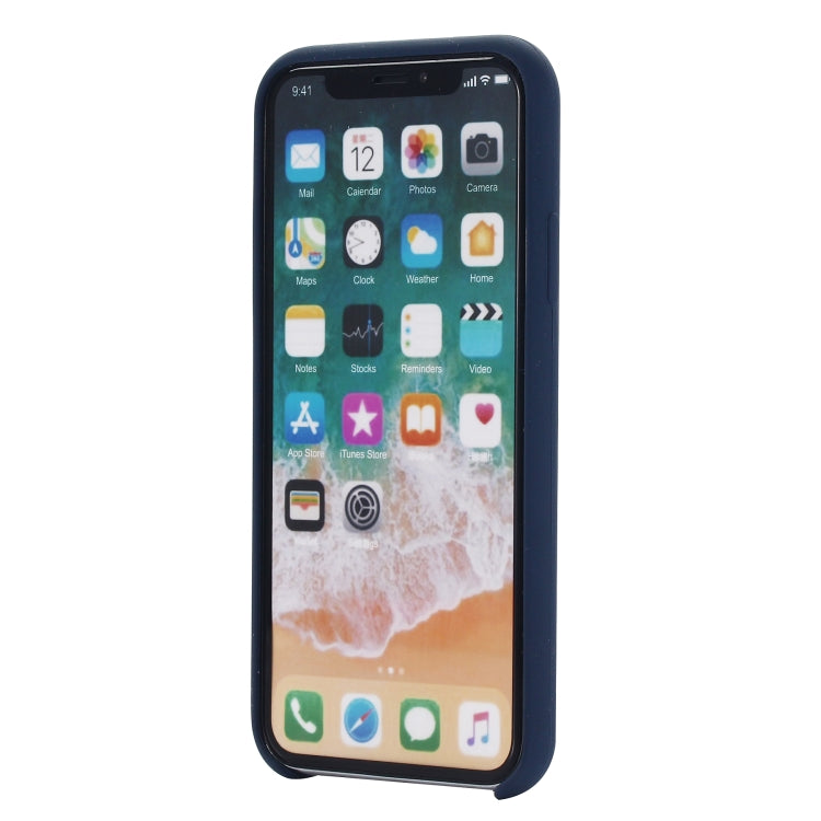 For iPhone XS Max Four Corners Full Coverage Liquid Silicone Protective Case Back Cover