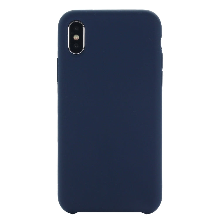 For iPhone XS Max Four Corners Full Coverage Liquid Silicone Protective Case Back Cover