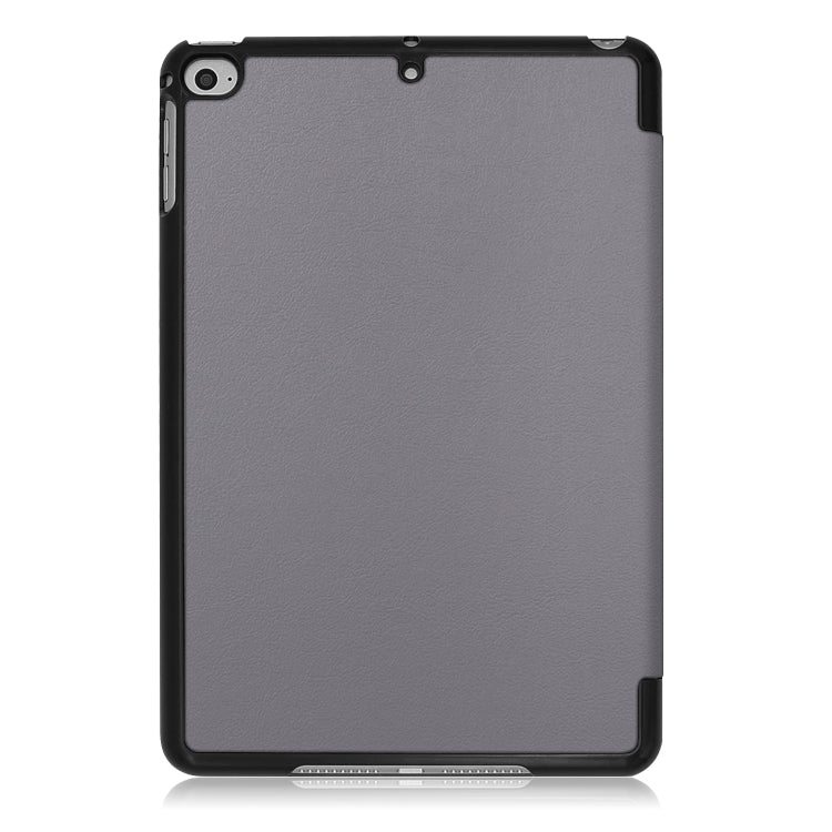 Custer Texture Horizontal Flip Leather Case for iPad Mini 2019 & Mini 4, with Three-folding Holder & Sleep / Wake-up Function, For iPad Mini 2019 & Mini 4