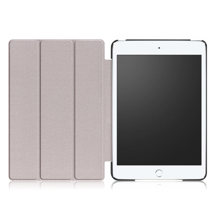 Custer Texture Horizontal Flip Leather Case for iPad Mini 2019 & Mini 4, with Three-folding Holder & Sleep / Wake-up Function, For iPad Mini 2019 & Mini 4