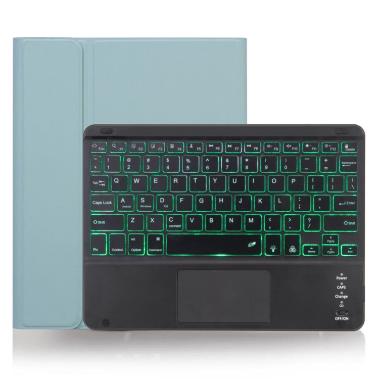 X-11BCS Skin Plain Texture Detachable Bluetooth Keyboard Tablet Case for iPad Pro 11 inch 2020 / 2018, with Touchpad & Pen Slot & Backlight