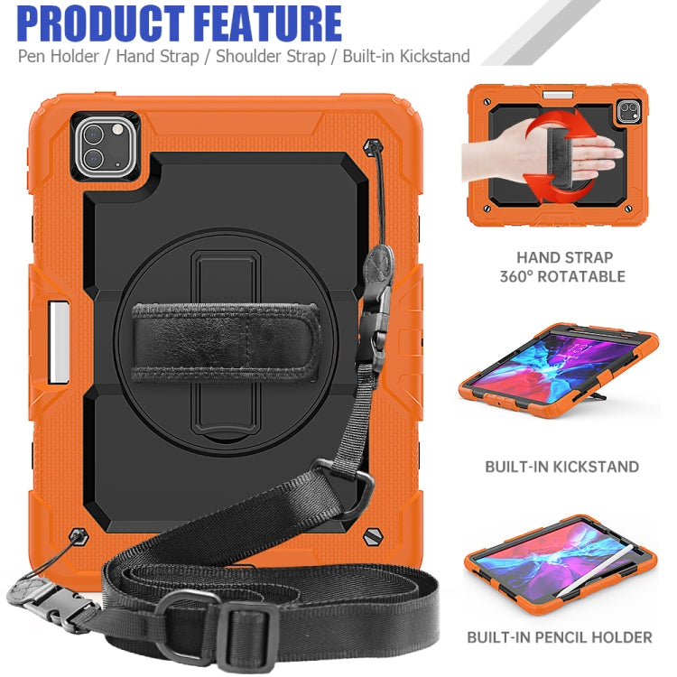 For iPad Pro 11 inch (2018) / Pro 11 inch (2020) Shockproof Colorful Silica Gel + PC Protective Tablet Case with Holder & Shoulder Strap & Hand Strap & Pen Slot, For iPad Pro 11 inch (2018)