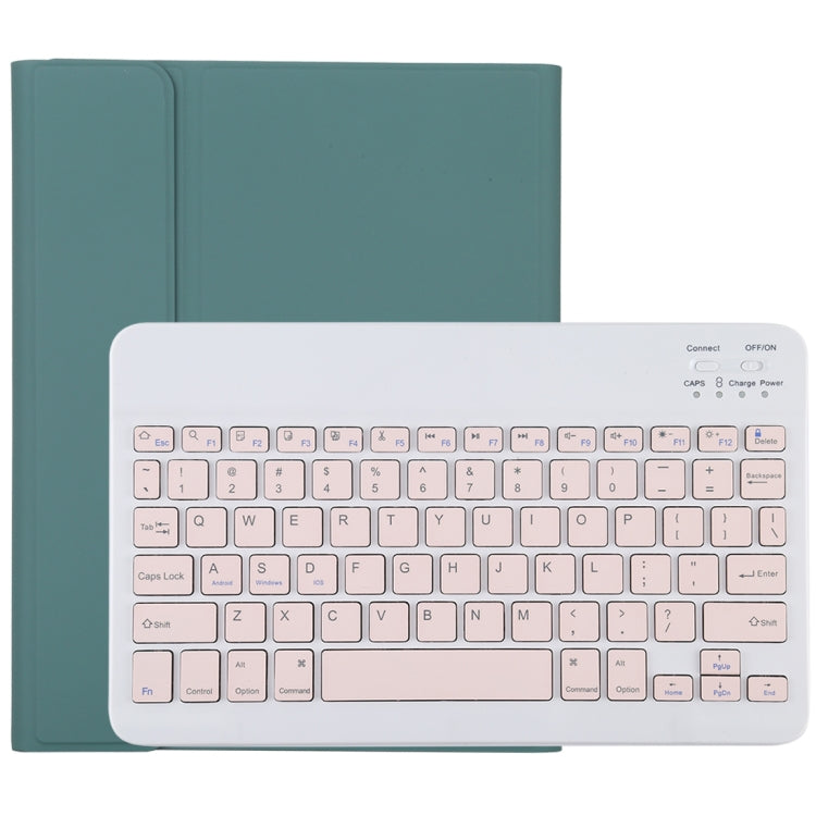 TG11B Detachable Bluetooth Pink Keyboard + Microfiber Leather Tablet Case for iPad Pro 11 inch (2020), with Pen Slot & Holder, Pink Keyboard