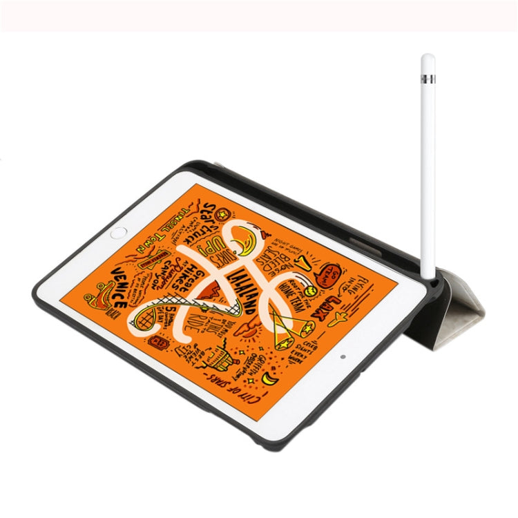 Marble Texture Pattern Horizontal Flip Leather Case for iPad Mini 2019, with Three-folding Holder & Pen Slot & Sleep / Wake-up Function