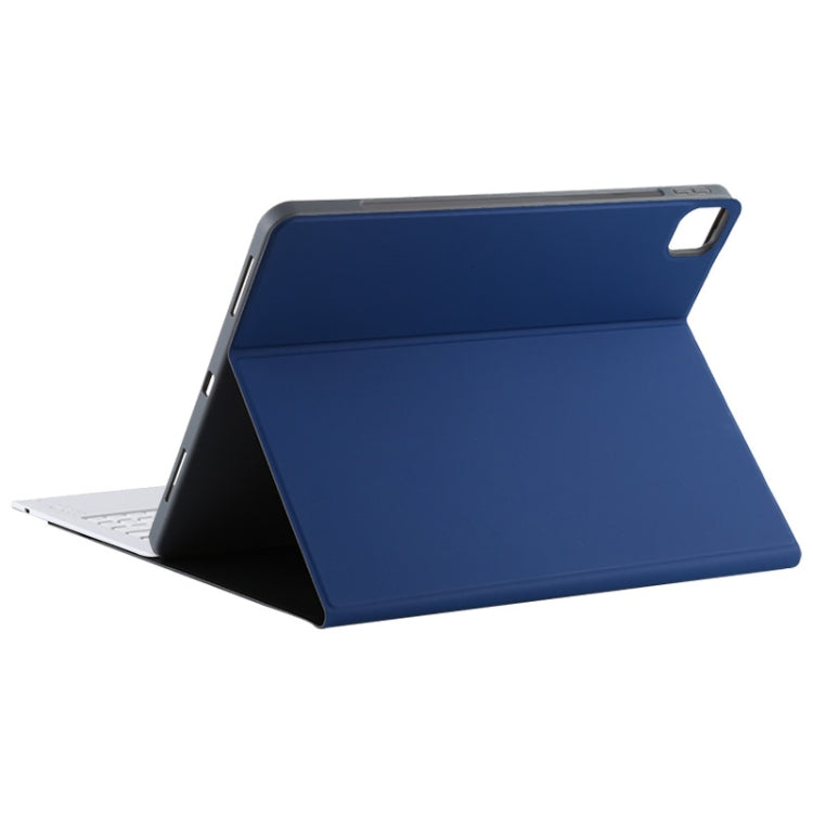 T129 Detachable Bluetooth White Keyboard Microfiber Leather Tablet Case for iPad Pro 12.9 inch (2020), with Holder, White Keyboard