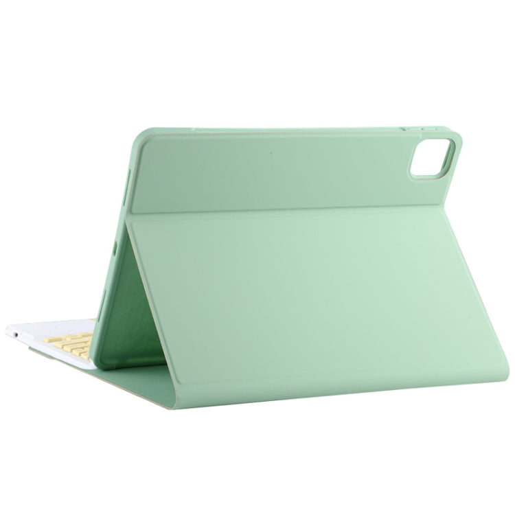 TG11BC Detachable Bluetooth Yellow Keyboard Microfiber Leather Tablet Case for iPad Pro 11 inch (2020), with Touchpad & Pen Slot & Holder, Yellow Keyboard