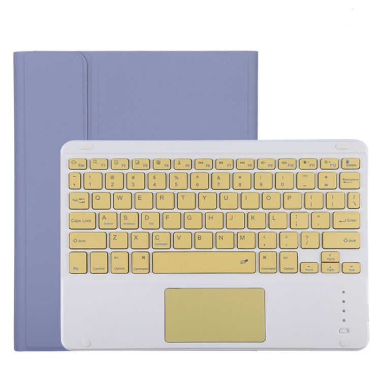 TG11BC Detachable Bluetooth Yellow Keyboard Microfiber Leather Tablet Case for iPad Pro 11 inch (2020), with Touchpad & Pen Slot & Holder, Yellow Keyboard