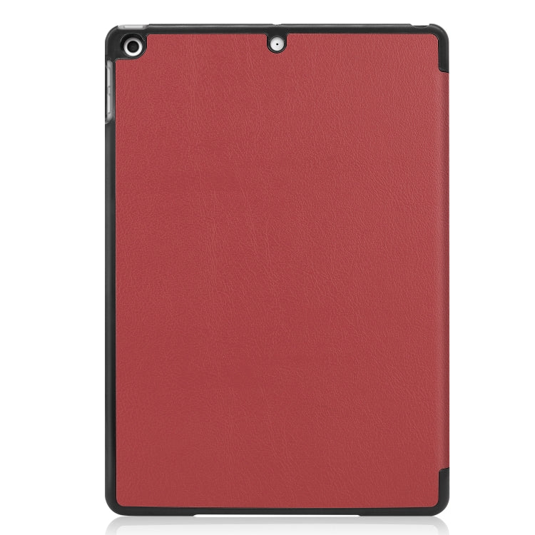 For iPad 10.2 Custer Texture Horizontal Flip Smart PU Leather Case with Sleep / Wake-up Function & Three-folding Holder, For iPad 10.2