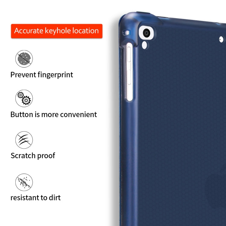 Multi-folding Shockproof TPU Protective Case for iPad 9.7 (2018) / 9.7 (2017) / air / air2, with Holder & Pen Slot
