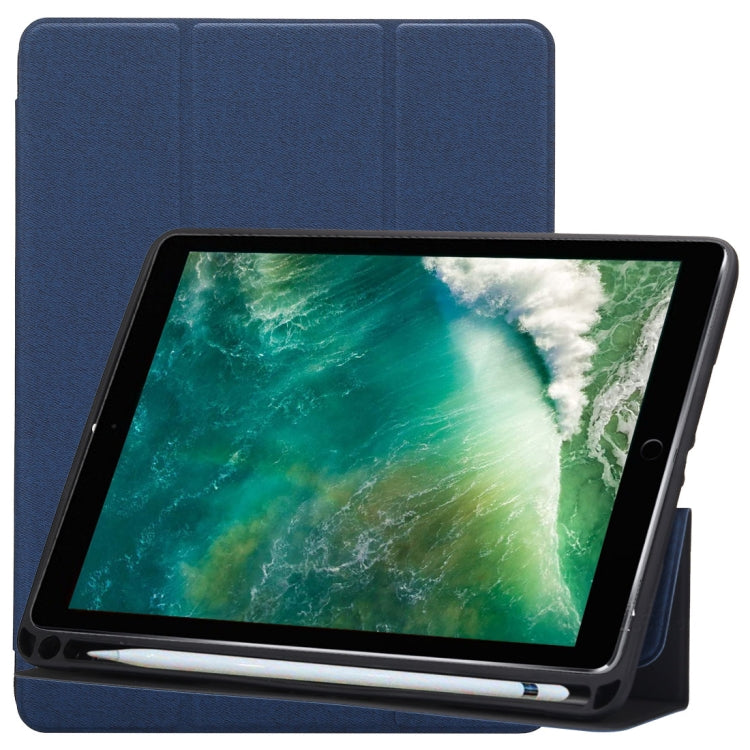 Cloth Texture Pattern Horizontal Flip Leather Case for iPad Pro 10.5 inch ,with Three-folding Holder & Pen Slots , For iPad Pro 10.5, For iPad Pro 10.5