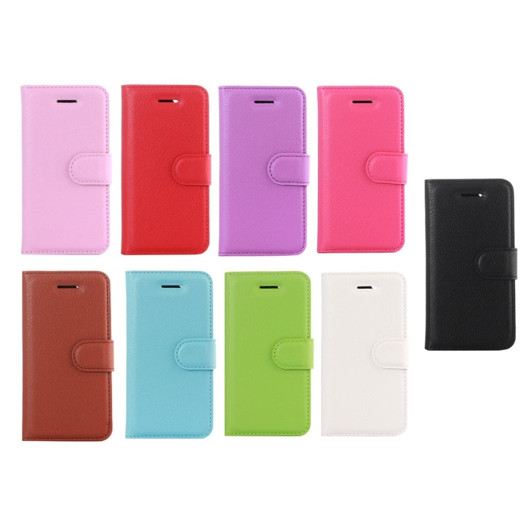 For iPhone 5 & 5s & SE Litchi Texture Horizontal Flip Leather Case with Holder & Card Slots & Wallet