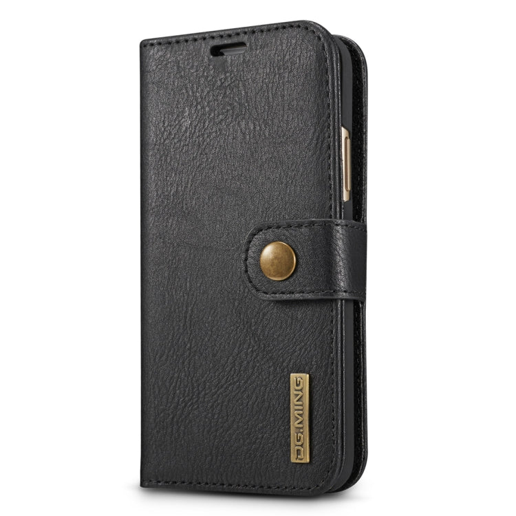 For iPhone X / XS DG.MING Crazy Horse Texture Horizontal Flip Detachable Magnetic Protective Case with Holder & Card Slots & Wallet