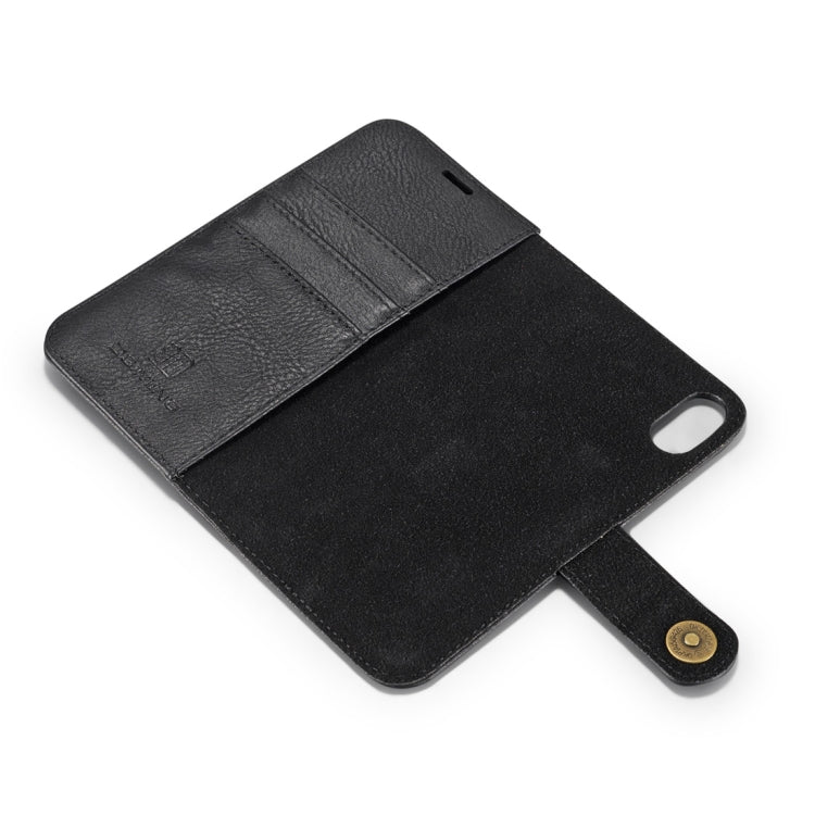 For iPhone X / XS DG.MING Crazy Horse Texture Horizontal Flip Detachable Magnetic Protective Case with Holder & Card Slots & Wallet