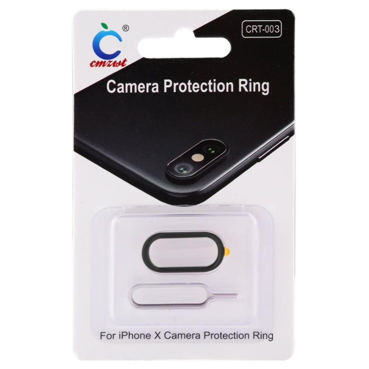 For iPhone X Rear Camera Lens Protection Ring Cover with Tray Eject Tool Needle