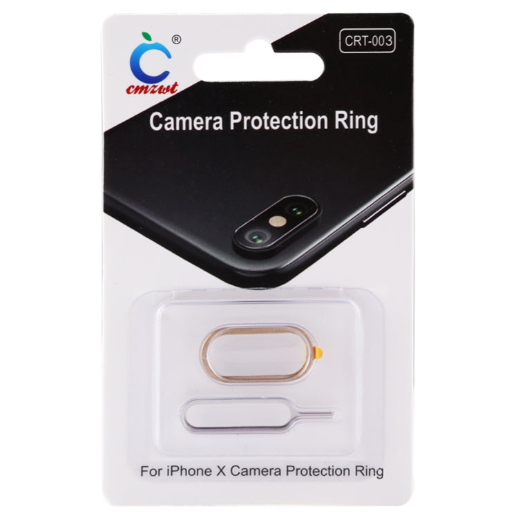 For iPhone X Rear Camera Lens Protection Ring Cover with Tray Eject Tool Needle