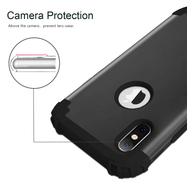 For iPhone X / XS Diamond Series Electroplating PC + Silicone Protective Case