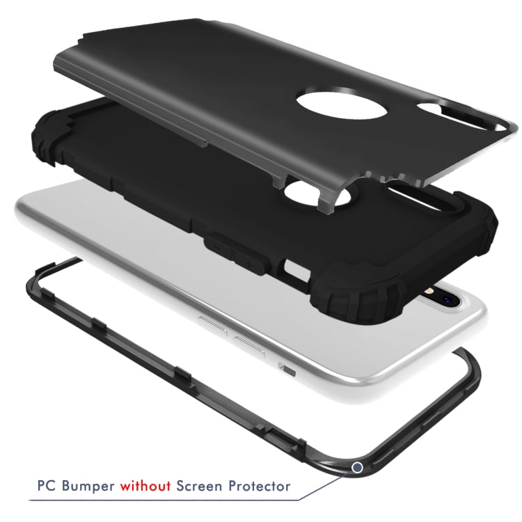 For iPhone X / XS Diamond Series Electroplating PC + Silicone Protective Case