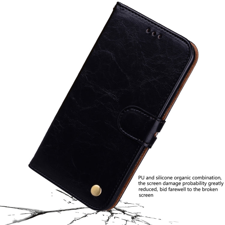 For iPhone XS Max Business Style Oil Wax Texture Horizontal Flip Leather Case with Holder & Card Slots & Wallet