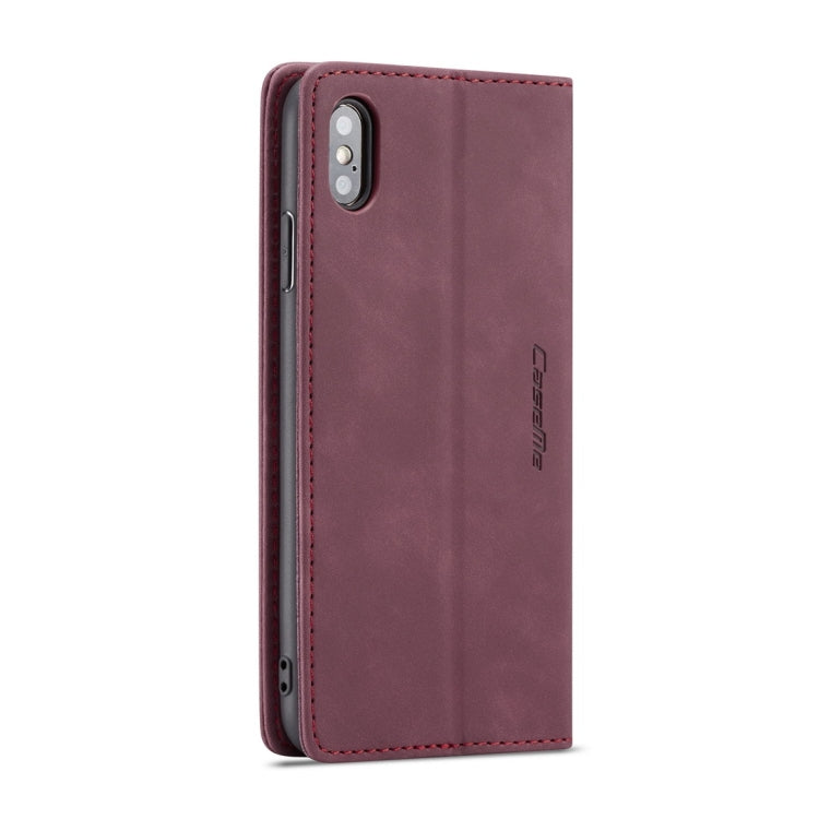 For iPhone XS Max CaseMe-013 Multifunctional Retro Frosted Horizontal Flip Leather Case with Card Slot & Holder & Wallet