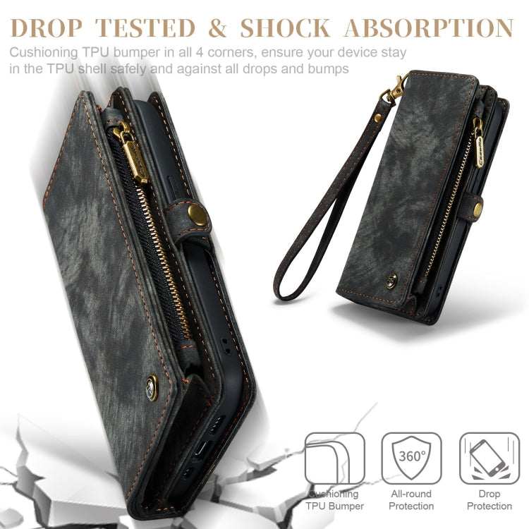 For iPhone XS Max CaseMe Detachable Multifunctional Horizontal Flip Leather Case with Card Slot & Holder & Zipper Wallet & Photo Frame