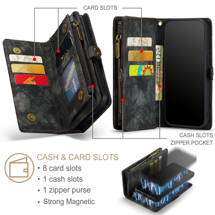 For iPhone XS Max CaseMe Detachable Multifunctional Horizontal Flip Leather Case with Card Slot & Holder & Zipper Wallet & Photo Frame