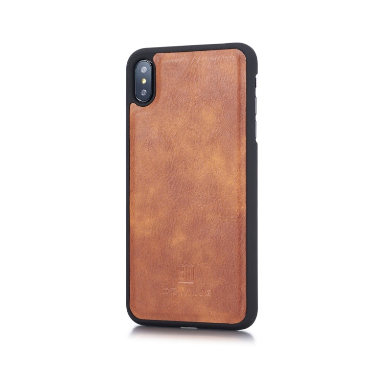 For iPhone XS Max DG.MING Crazy Horse Texture Flip Detachable Magnetic Leather Case with Holder & Card Slots & Wallet