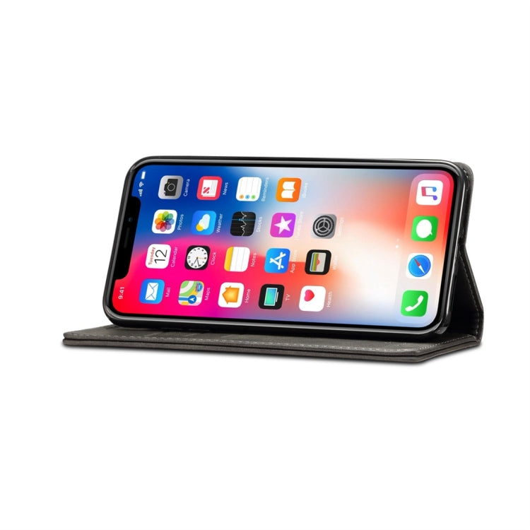 For iPhone XS Max Suteni Calf Texture Horizontal Flip Leather Case with Holder & Card Slots & Wallet