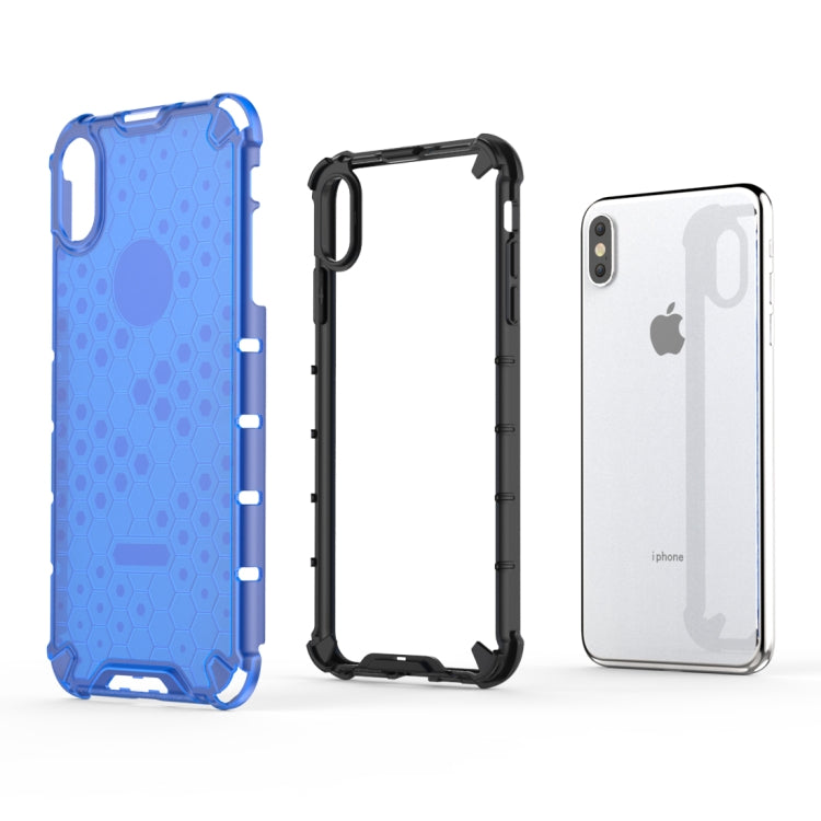 For iPhone XS Max Shockproof Honeycomb PC + TPU Protective Case