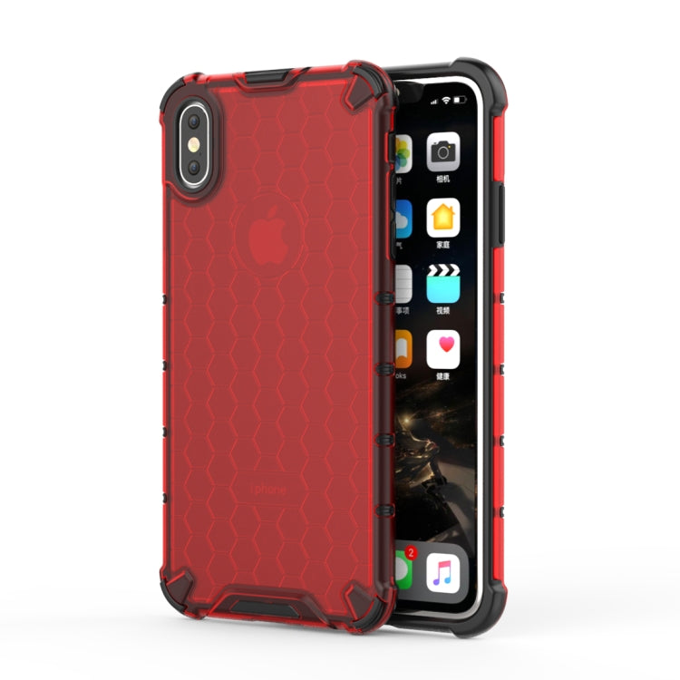 For iPhone XS Max Shockproof Honeycomb PC + TPU Protective Case