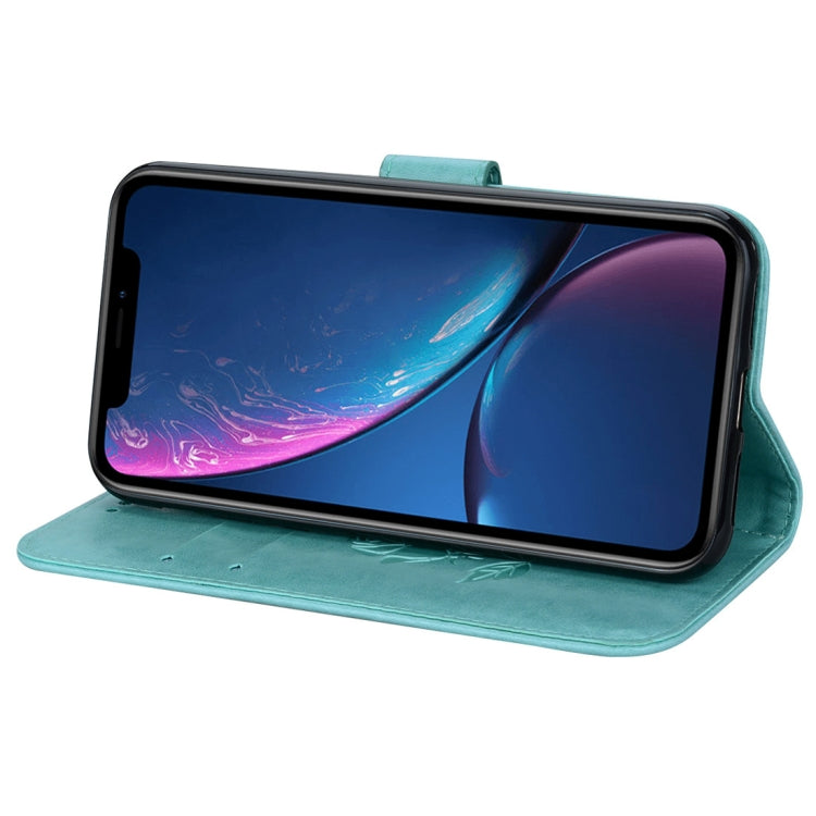 For iPhone XR Rose Embossed Horizontal Flip PU Leather Case, with Holder & Card Slots & Wallet