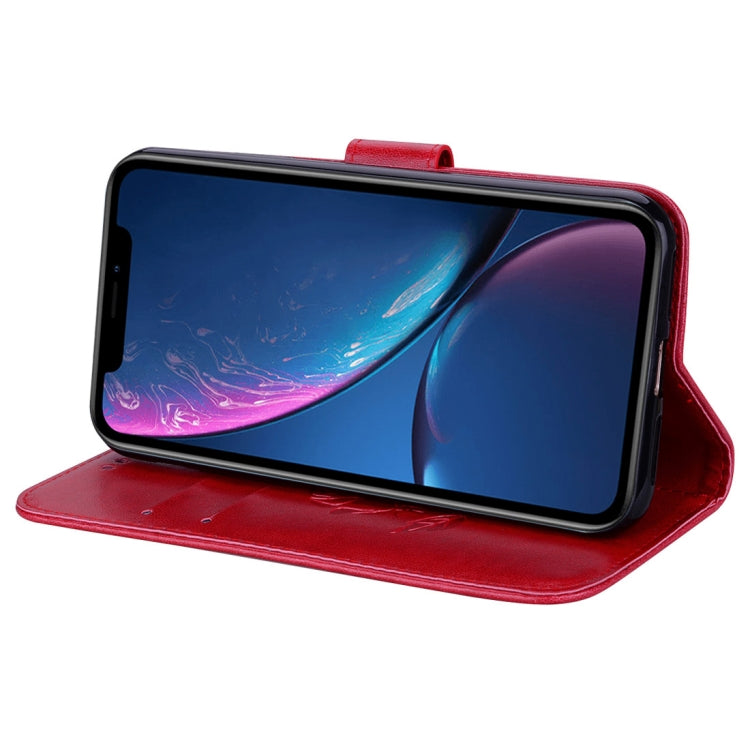 For iPhone XR Rose Embossed Horizontal Flip PU Leather Case, with Holder & Card Slots & Wallet