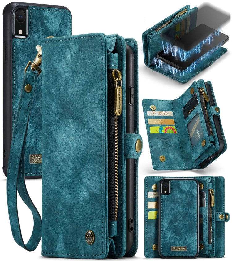 For iPhone XR CaseMe Detachable Multifunctional Horizontal Flip Leather Case with Card Slot & Holder & Zipper Wallet & Photo Frame