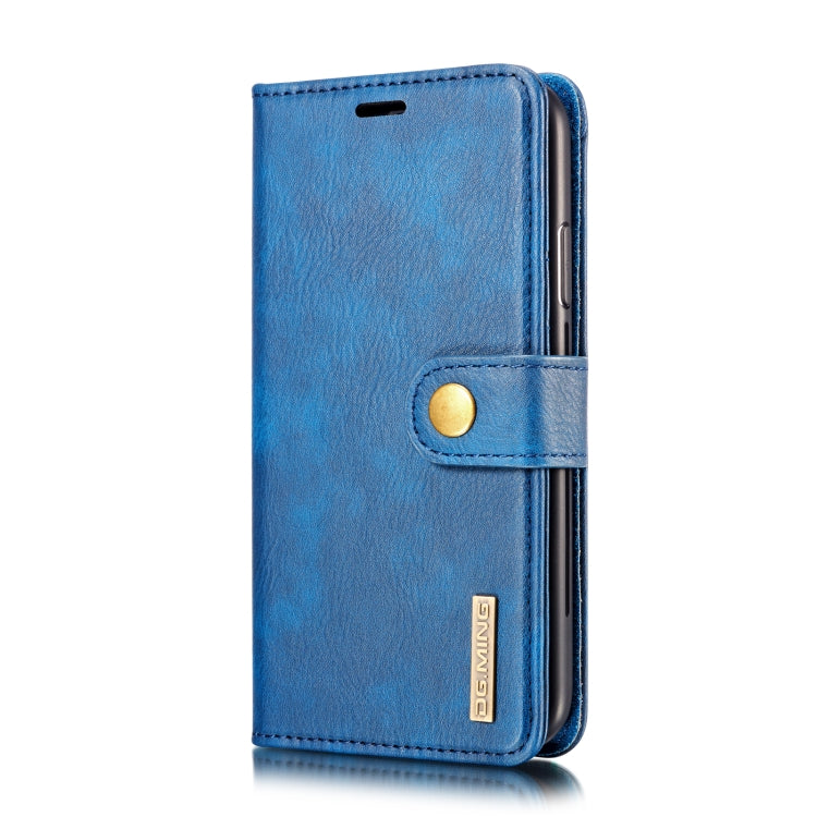 For iPhone XR DG.MING Crazy Horse Texture Flip Detachable Magnetic Leather Case with Holder & Card Slots & Wallet