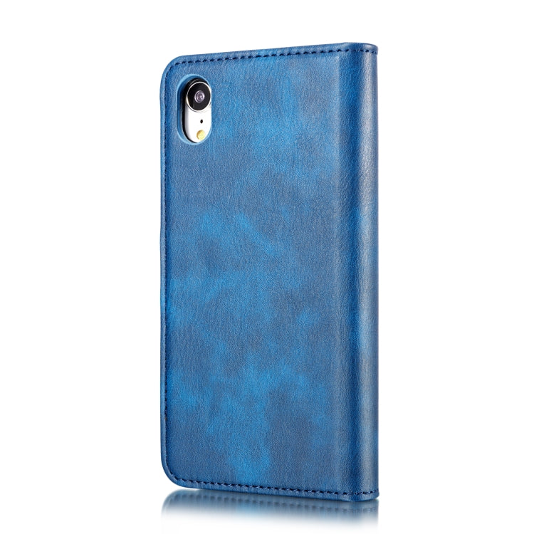 For iPhone XR DG.MING Crazy Horse Texture Flip Detachable Magnetic Leather Case with Holder & Card Slots & Wallet