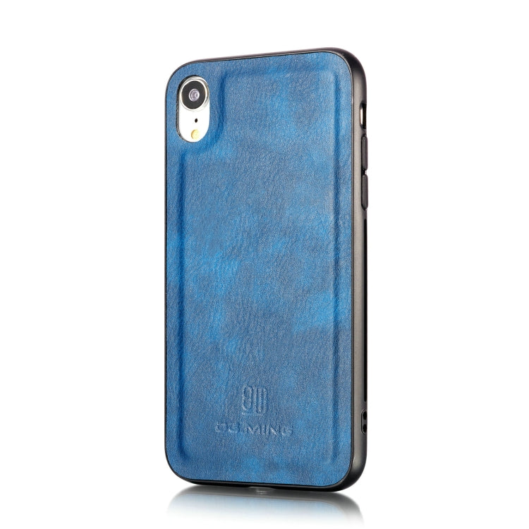For iPhone XR DG.MING Crazy Horse Texture Flip Detachable Magnetic Leather Case with Holder & Card Slots & Wallet