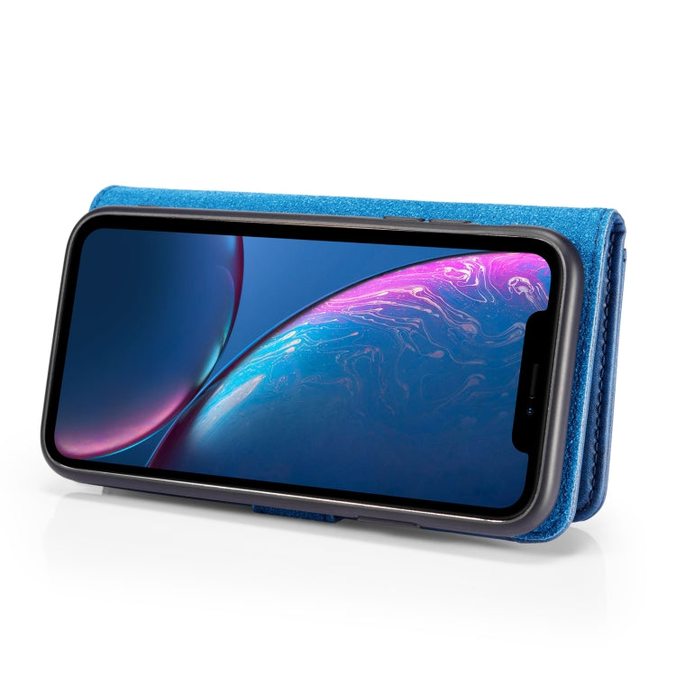 For iPhone XR DG.MING Crazy Horse Texture Flip Detachable Magnetic Leather Case with Holder & Card Slots & Wallet
