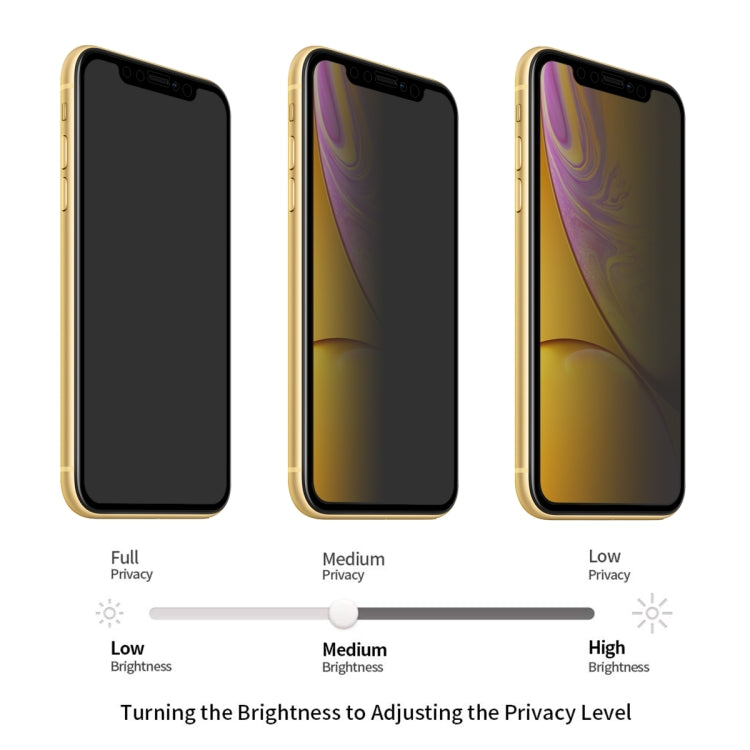 For iPhone 11 / XR ENKAY Hat-Prince 0.26mm 9H 6D Privacy Anti-glare Full Screen Tempered Glass Film
