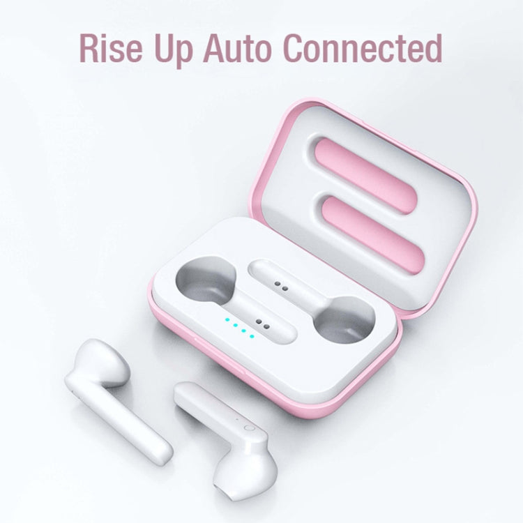 X26 TWS Bluetooth 5.0 Wireless Touch Bluetooth Earphone with Magnetic Attraction Charging Box, Support Voice Assistant & Call, Pink, Blue, White