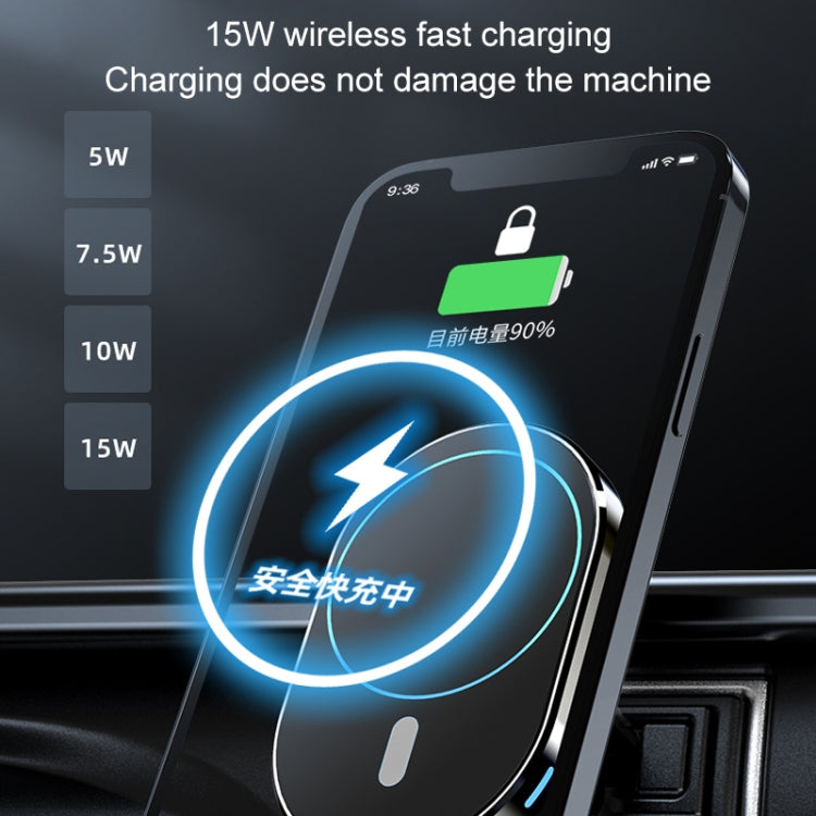 JJT-968 15W Max Output Magnetic Car Air Outlet Bracket Wireless Charger
