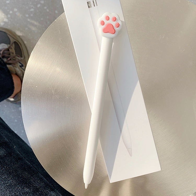 Cute Cartoon Silicone Protective Cover for Apple Pencil 2(Cat Claw Pink), For Apple Pencil 2
