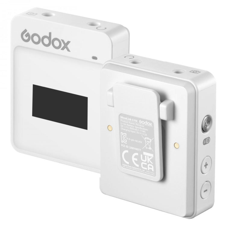 Godox MoveLink II M2 Wireless Lavalier Microphone System with 2 Transmitters and 1 Receiver for DSLR Cameras and Camcorders, MoveLink II M2